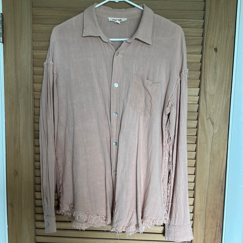 Boho Pink Button Down - image 1